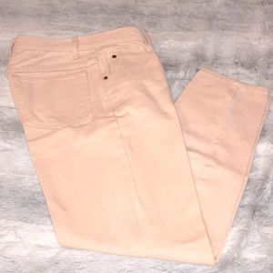 Peach Colored Denim Jeans Petite Straight Leg